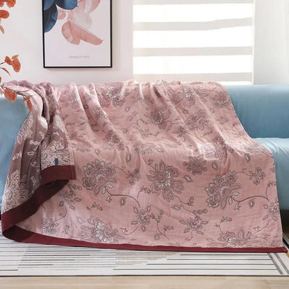 Soft Floral Blanket Airy Comfortable Throw