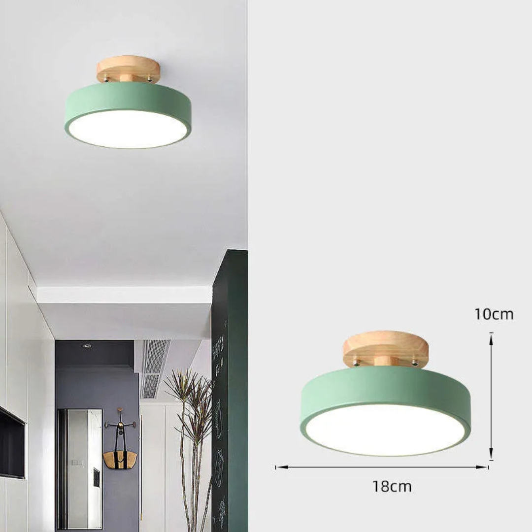 Natural Wood Modern LED Light Fixture - Halri