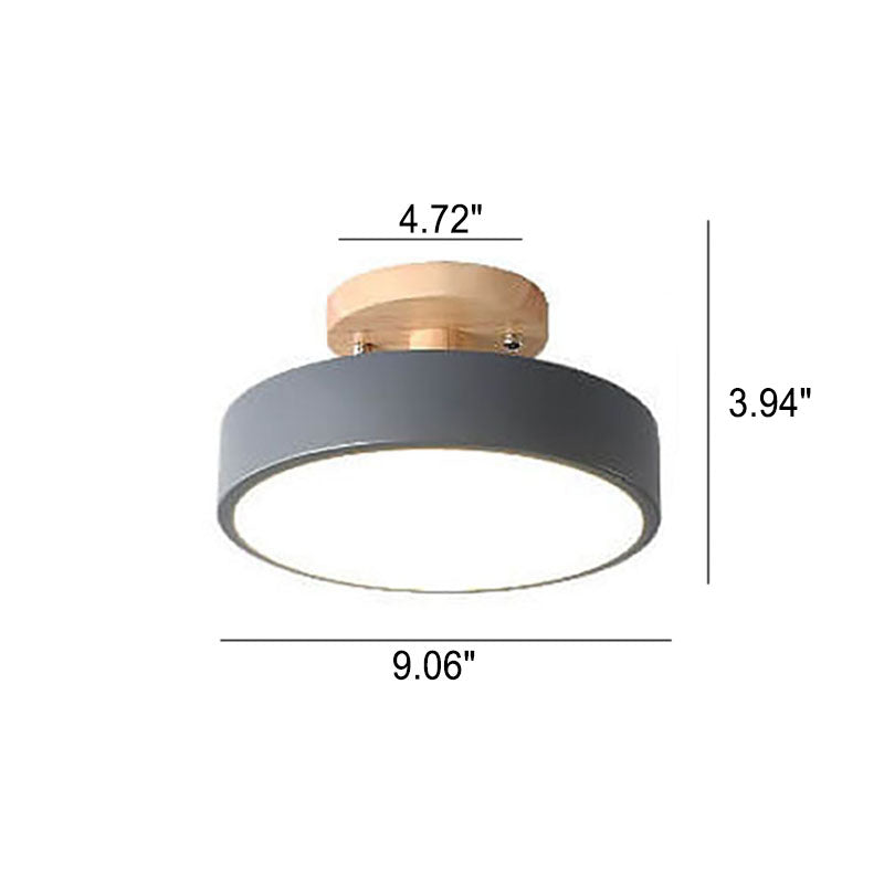Simple Round LED Ceiling Light – Modern Semi Flush Mount