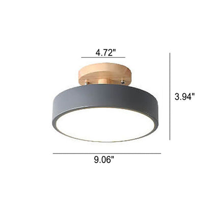 Simple Round LED Ceiling Light – Modern Semi Flush Mount
