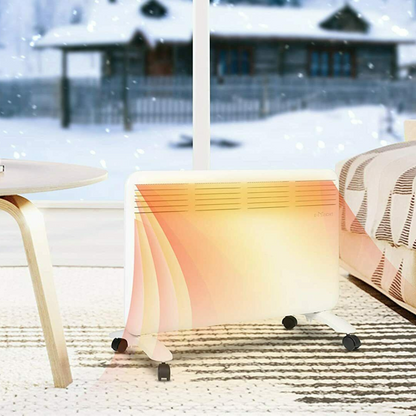 Compact Mobile Electric Heater With Casters