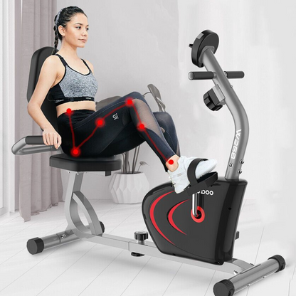 Compact Home Recumbent Exercise Bike Gym System