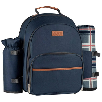 Outdoor Insulated Backpack Picnic Kit for 4
