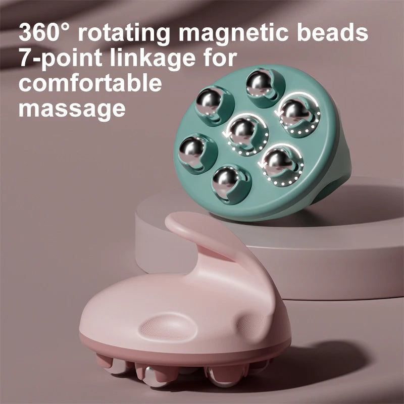 Portable 7 Roller Stainless Steel Body Massager