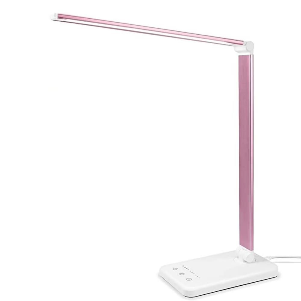 Compact LED Desk Light with USB Port and 5 Modes