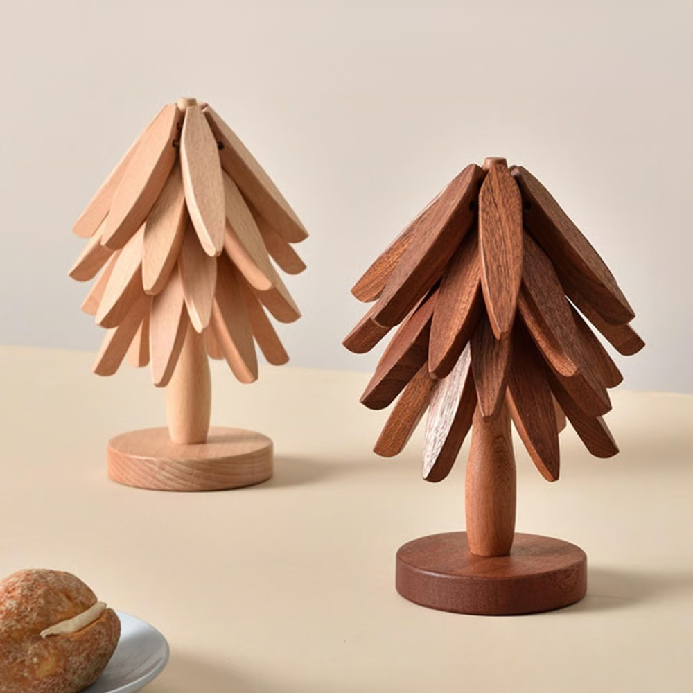 Rustic Wood Round Trivet Set - Halri
