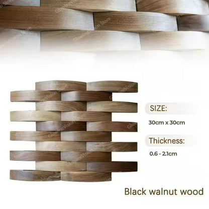 Textured Wood Soundproof Wall Art Panel Decor