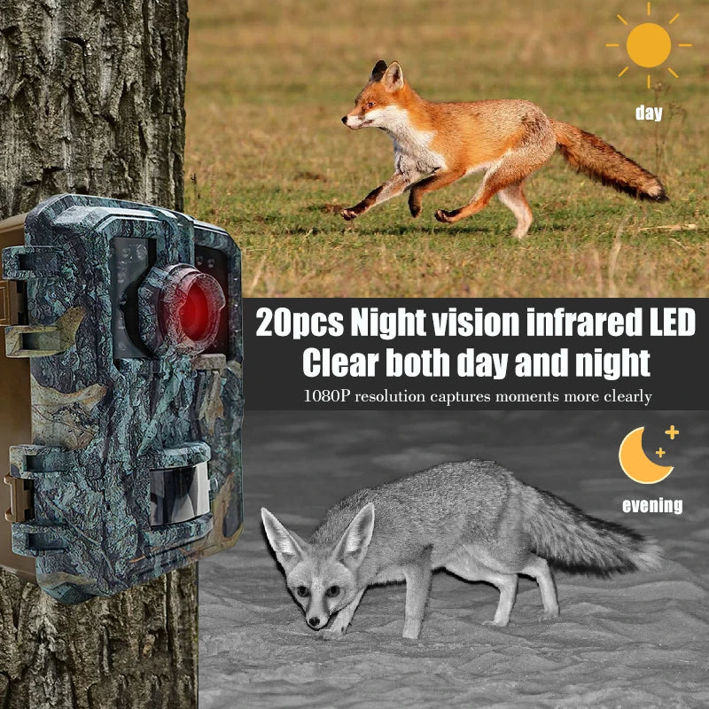 Compact 16MP Infrared Wildlife Trail Camera with Motion Sensor