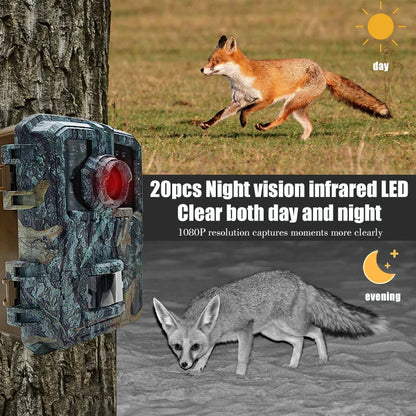 Compact 16MP Infrared Wildlife Trail Camera with Motion Sensor