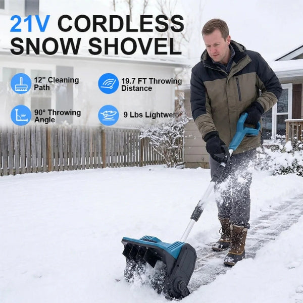 Portable Cordless Snow Shovel - Lightweight Easy Removal