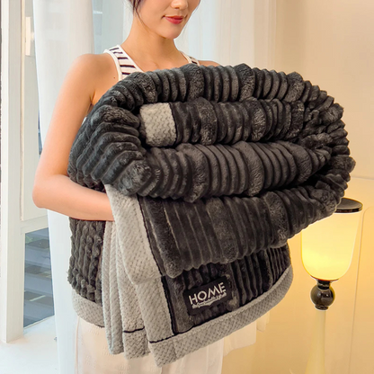 Cozy Soft Fleece Throw Blanket for Bed Sofa