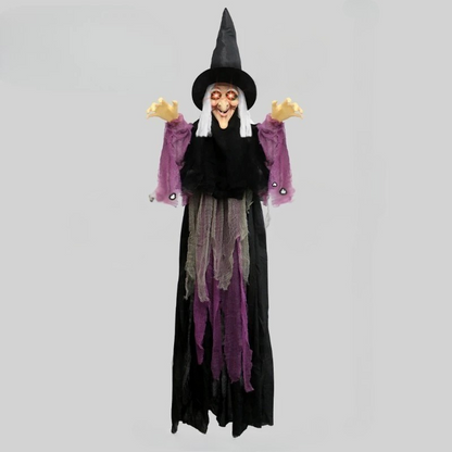 Giant Halloween Animated Witch with Glowing Eyes