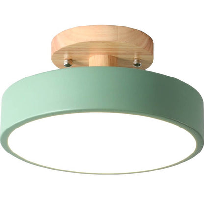 Simple Round LED Ceiling Light – Modern Semi Flush Mount