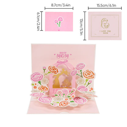 Beautiful 3D Flower Pop Up Card for Mom