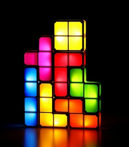 Colorful Fun Geometric Block Desk Lamp