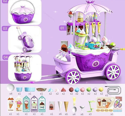 Fun Childrens Ice Cream Shop Playset - Halri