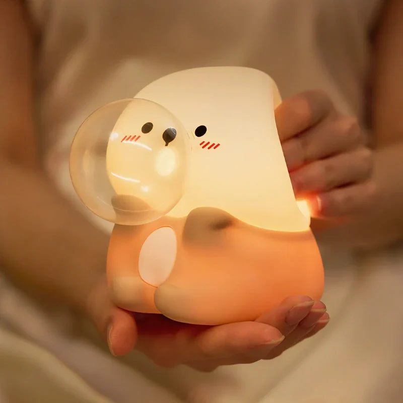 Fun Kids Nightlight - Colorful Silicone Lamp with Rechargeable Battery
