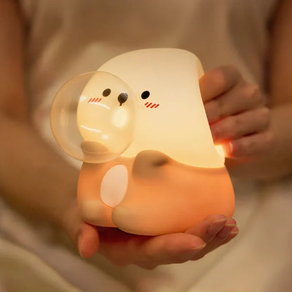 Fun Kids Nightlight - Colorful Silicone Lamp with Rechargeable Battery
