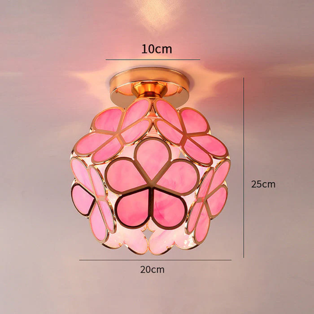 Elegant Glass Floral Hanging Lamp - Halri