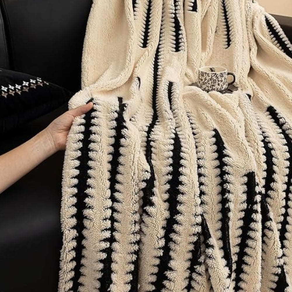 Soft Sofa Cover Cozy Fleece with Classic Pattern