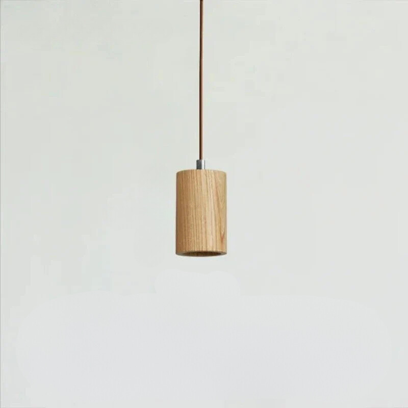 Natural Wood Contemporary LED Hanging Light