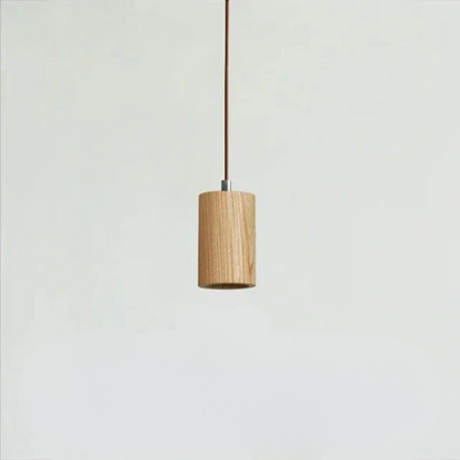 Natural Wood Contemporary LED Hanging Light