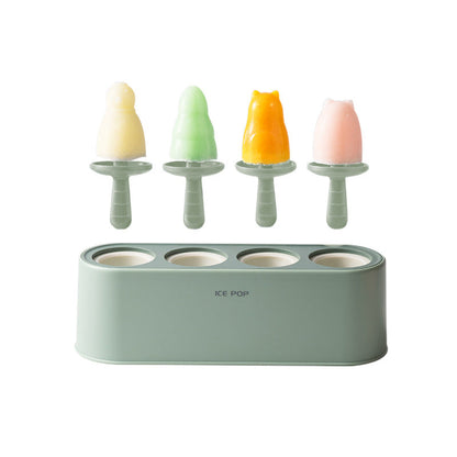 Colorful Silicone Popsicle Ice Cream Molds Set