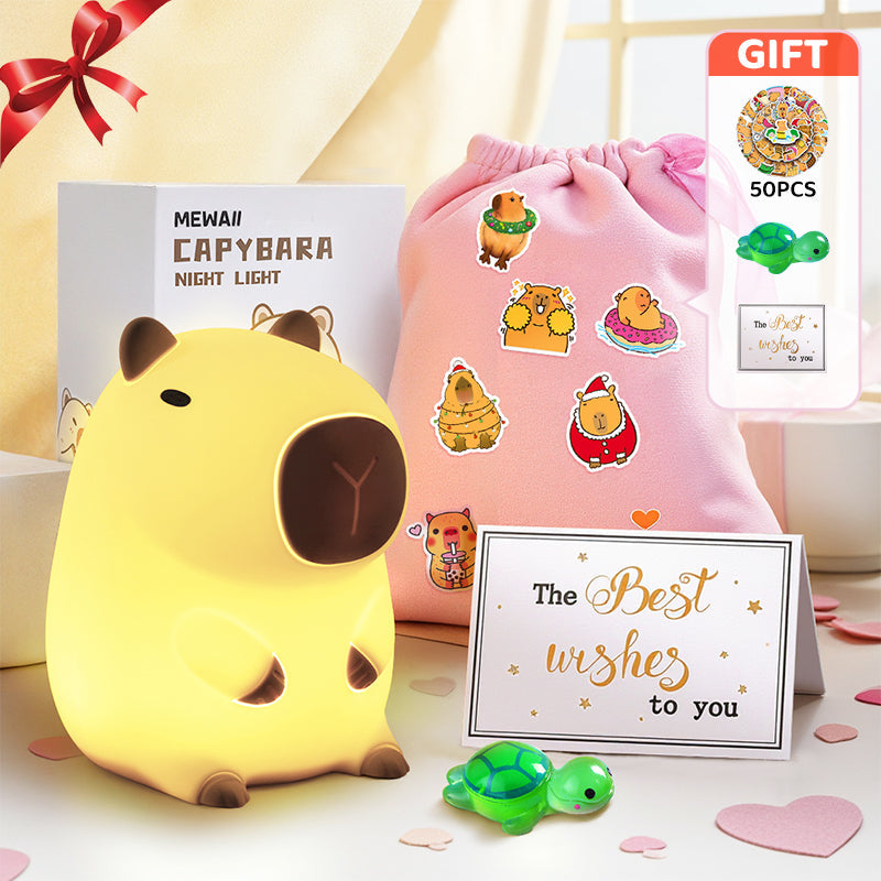 Cute Plush Capybara Soft Night Lamp