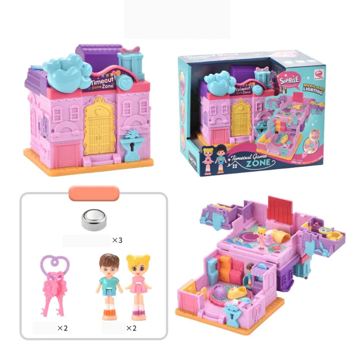 Colorful Kids Playhouse with Lights and Sounds
