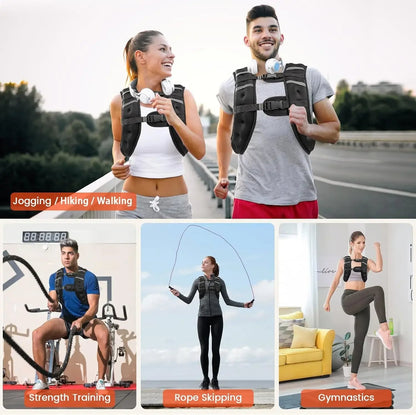 Fitness Weighted Vest with Reflective Safety Straps