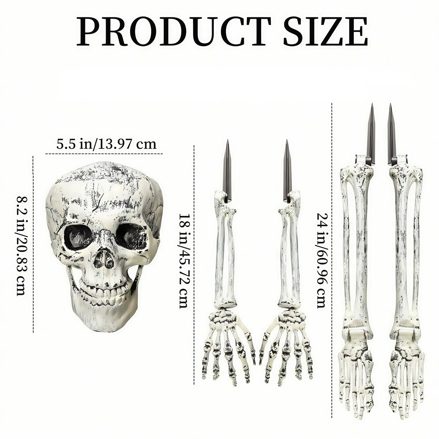 Halloween Skeleton Lawn Decor with LifeLike Bones