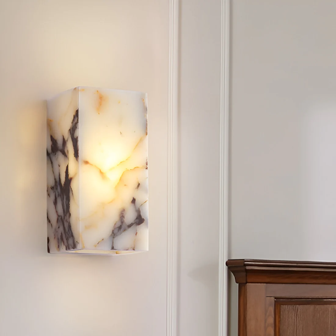 Elegant Marble Stone Wall Light - Halri