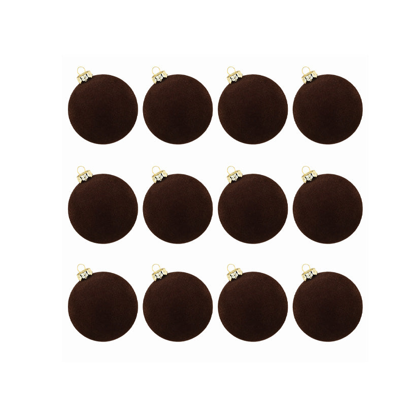 Luxurious Velvet Christmas Tree Decorations 12 Pack