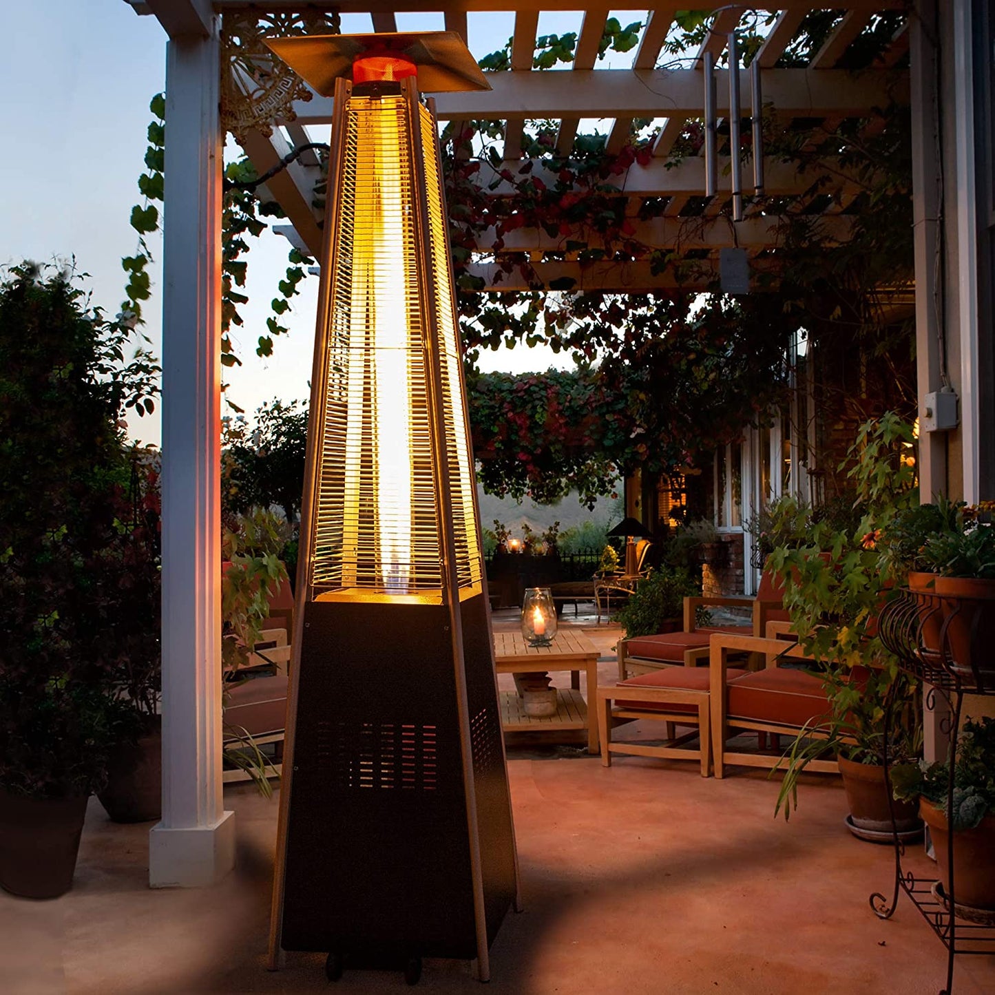 Commercial Grade Outdoor Gas Fire Pit Heater Lamp