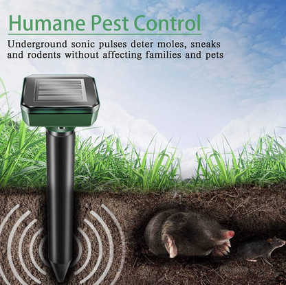 Outdoor Solar Powered Rodent Repellent Stakes Set