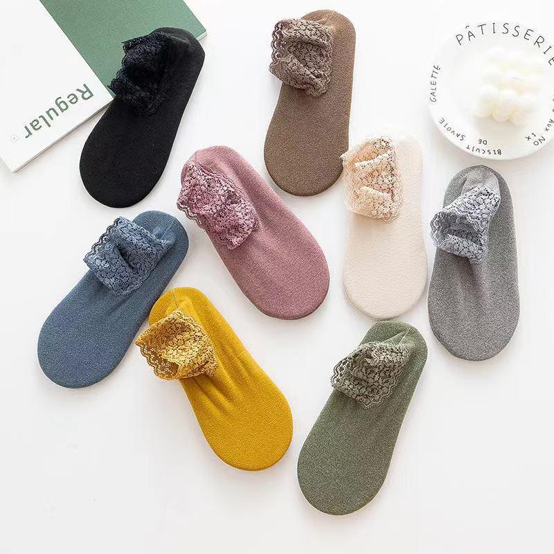 Cozy Socks with Feminine Lace Detail