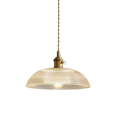 Simple Vintage Glass Floral Hanging Lamp
