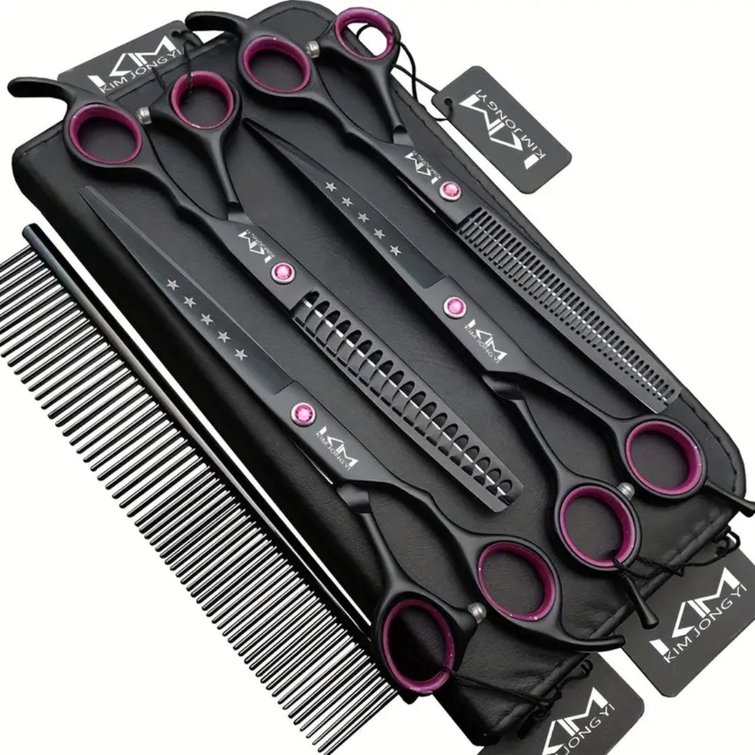 Professional Pet Grooming Kit - Precise Cutting Scissors Set - Halri