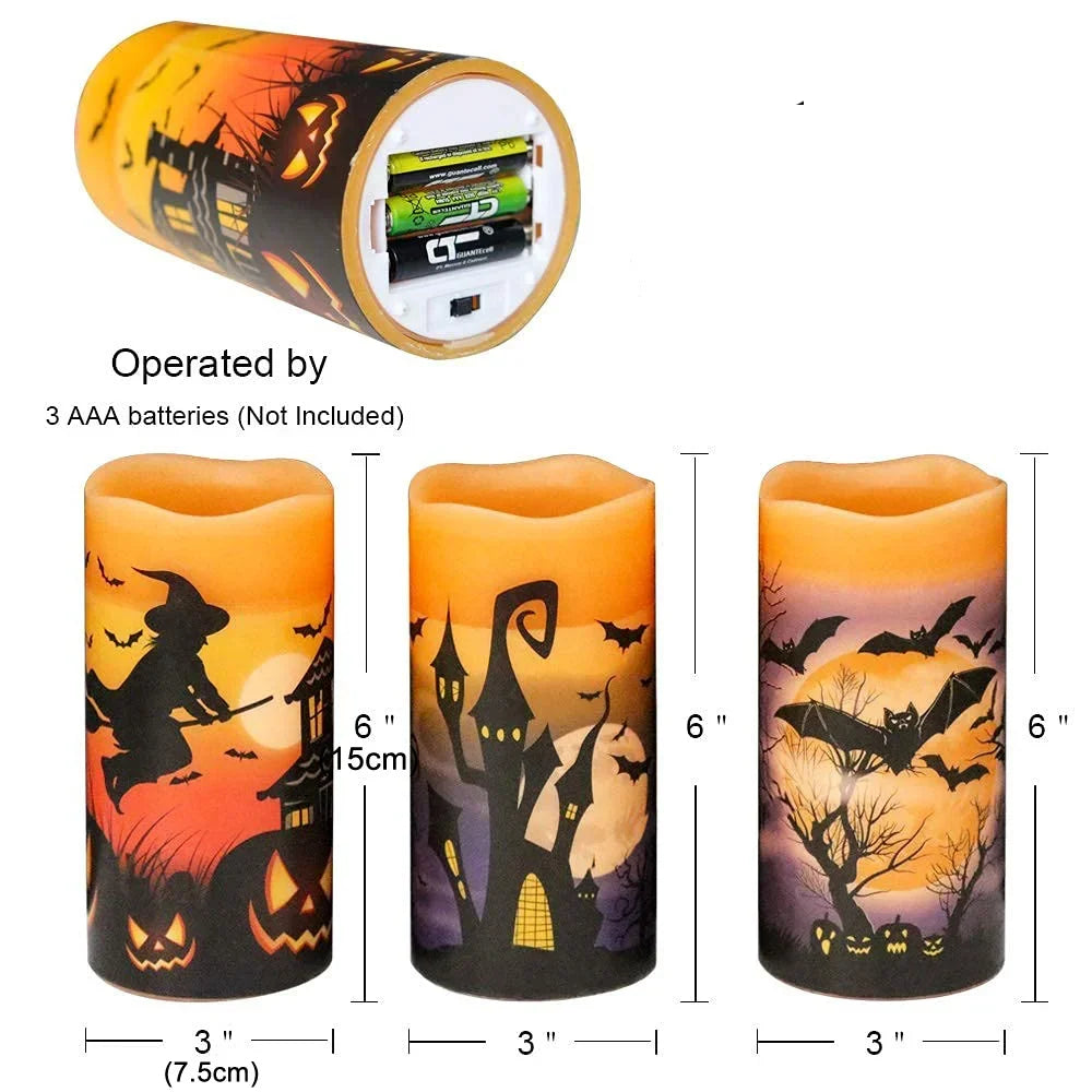 Spooky Battery Operated Candle Set