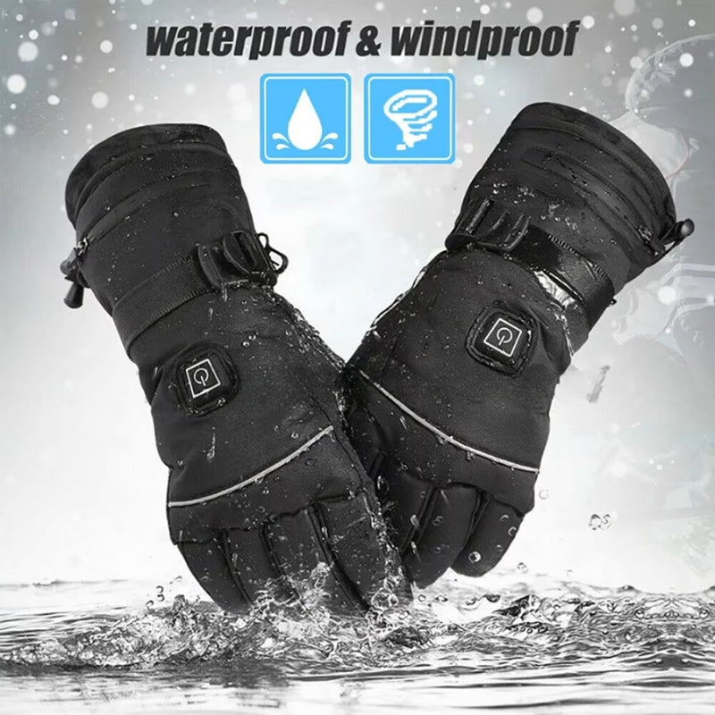 Warm Rechargeable Gloves for Skiing and Outdoor Use