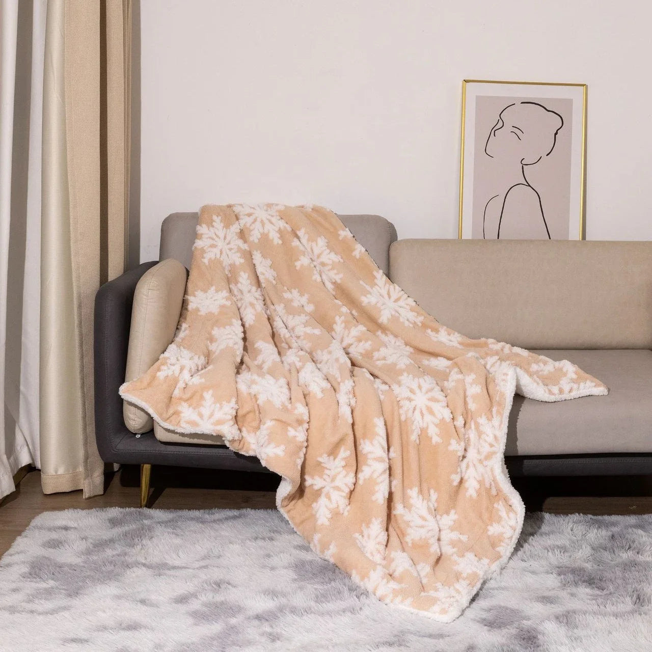 Cozy Winter Plush Blanket for Home Decor