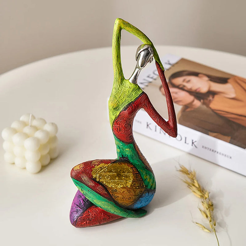 Vibrant Artistic Decorative Figurine Set for Home