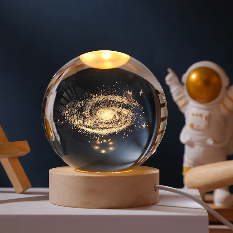 Glowing Galaxy 3D Crystal Night Light