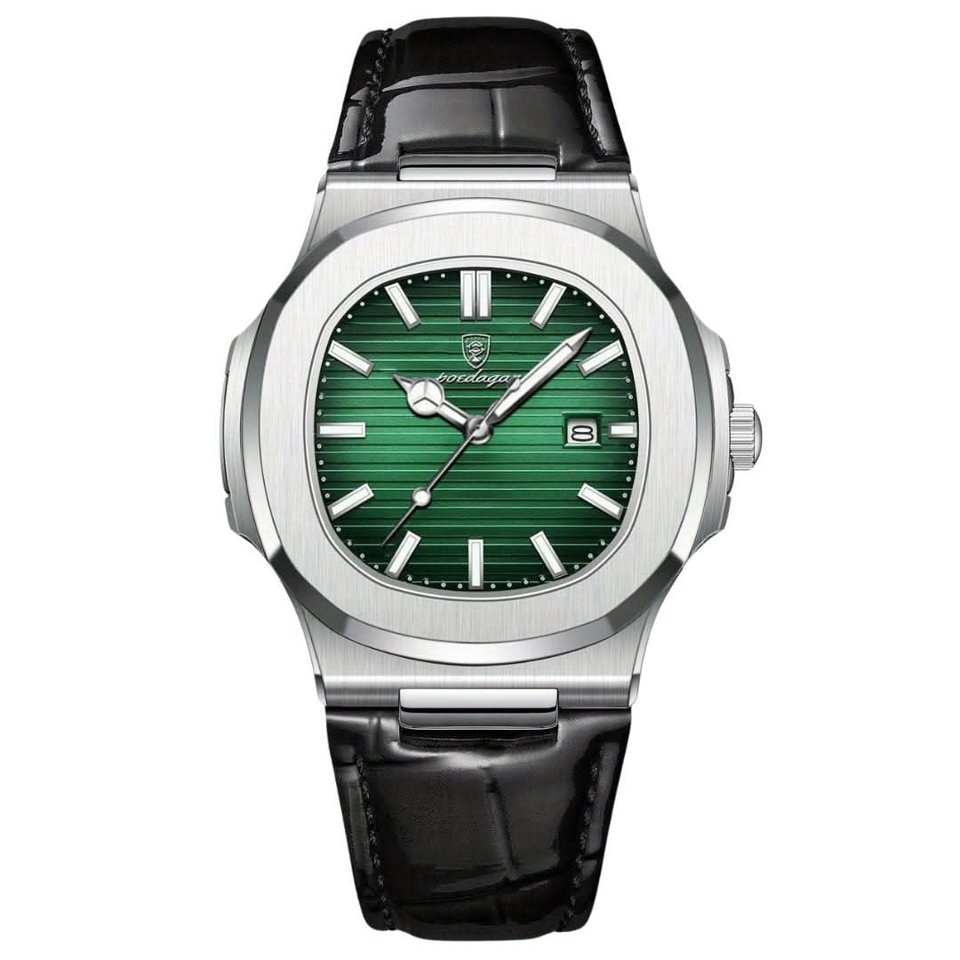 Classic Men's Stainless Steel Quartz Watch with Date