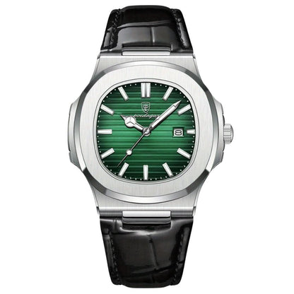 Classic Men's Stainless Steel Quartz Watch with Date