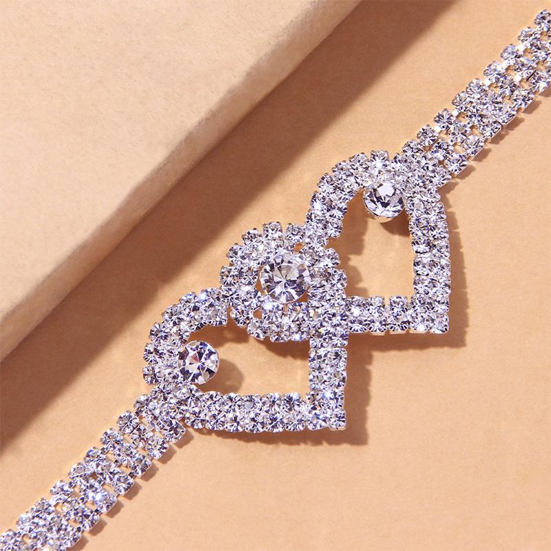 Sparkly Crystal Love Anklet