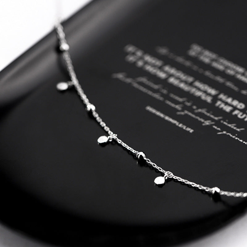 Simple Sterling Silver Chain Choker Necklace