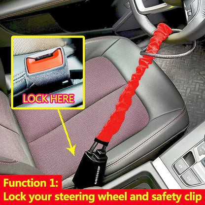 Anti Theft Car Wheel Lock with Seatbelt Protection