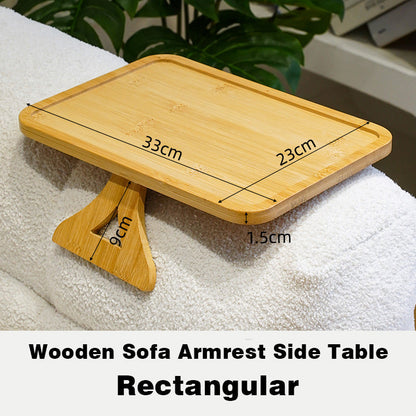 Natural Wood Sofa End Table