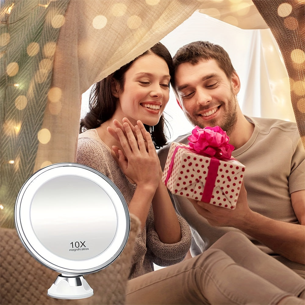 Portable 7x LED Makeup Mirror with 360 Rotation - Halri